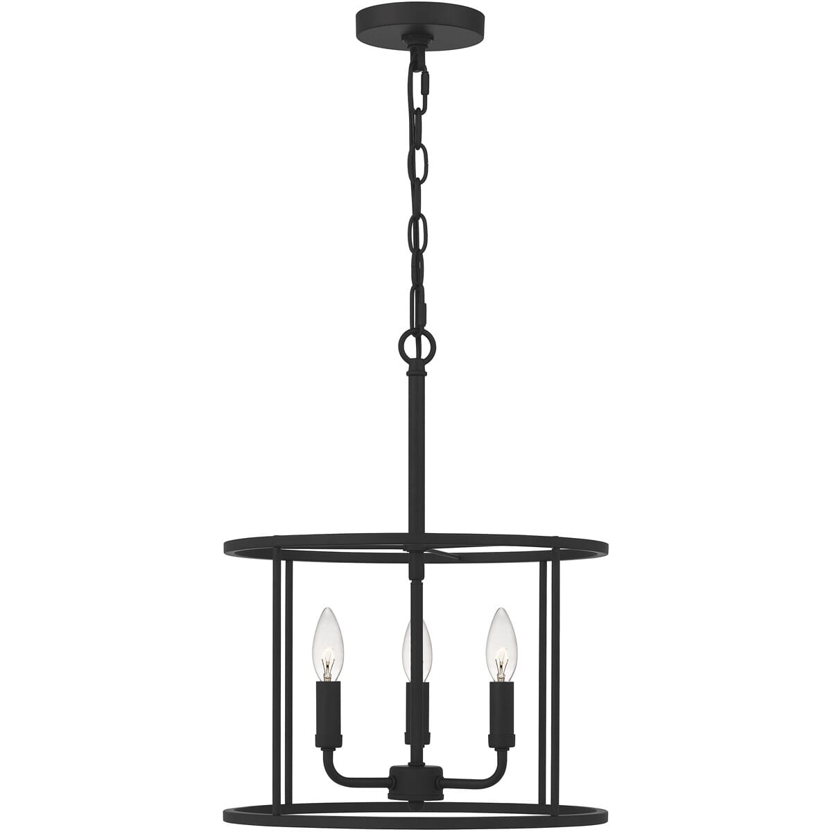 Abner 3-Light Pendant in Matte Black