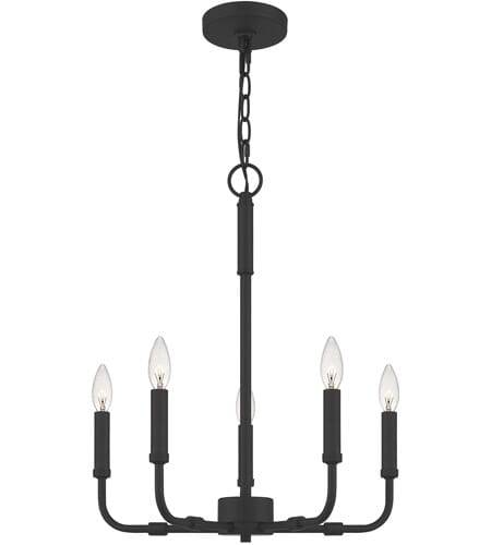 Abner 5-Light Chandelier in Matte Black