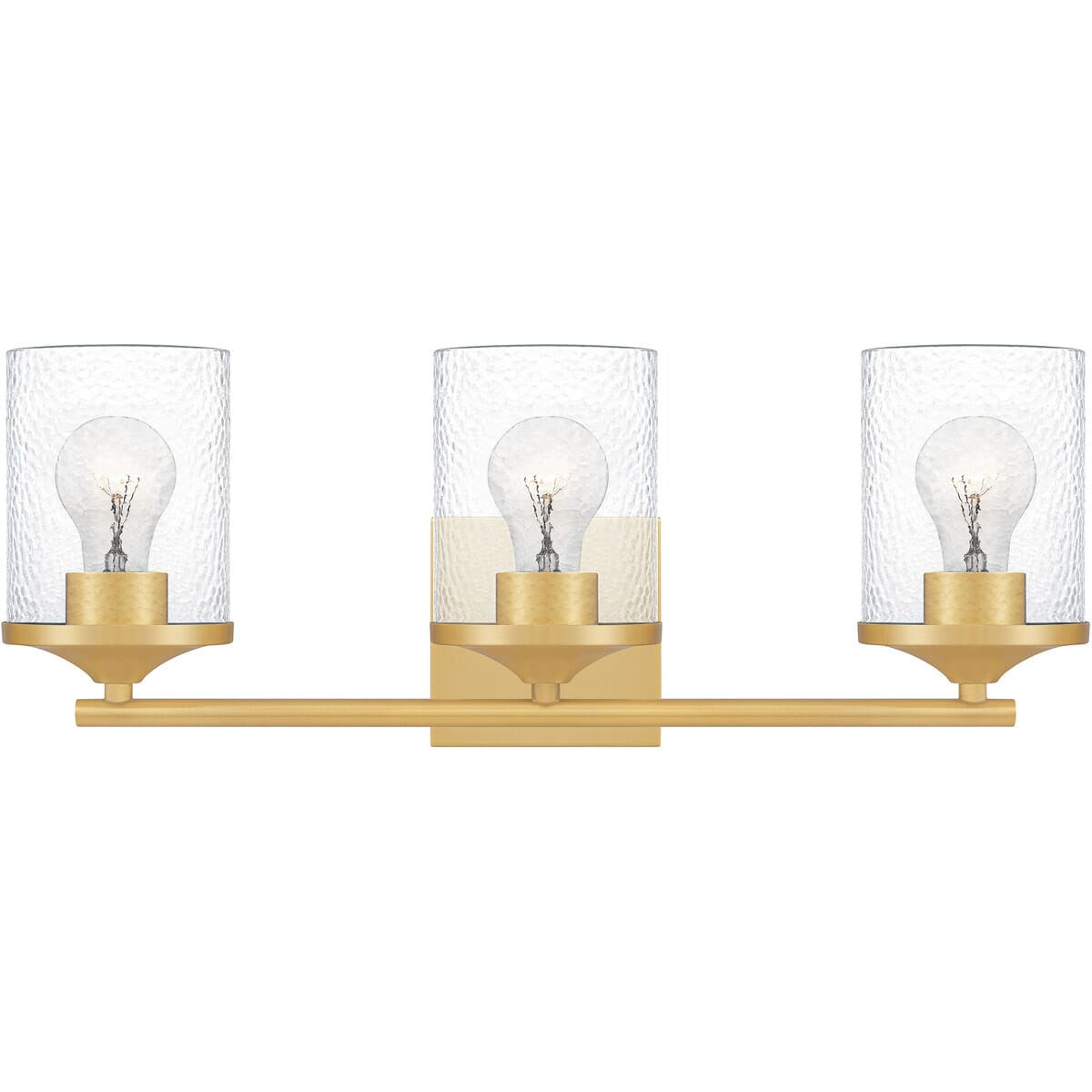 Abner 3-Light Bathroom Vanity Light in Aged Brass