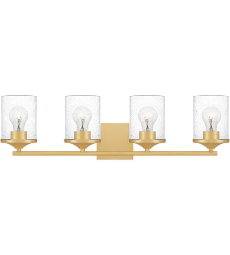 Abner 4-Light Bathroom Vanity Light in Aged Brass