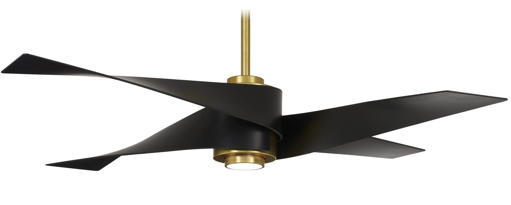 Minka-Aire Artemis IV 64" LED Ceiling Fan in Soft Brass and Matte Black