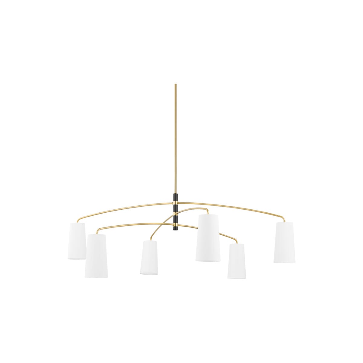 Mitzi Evelyn 6-Light Chandelier in Aged Brass