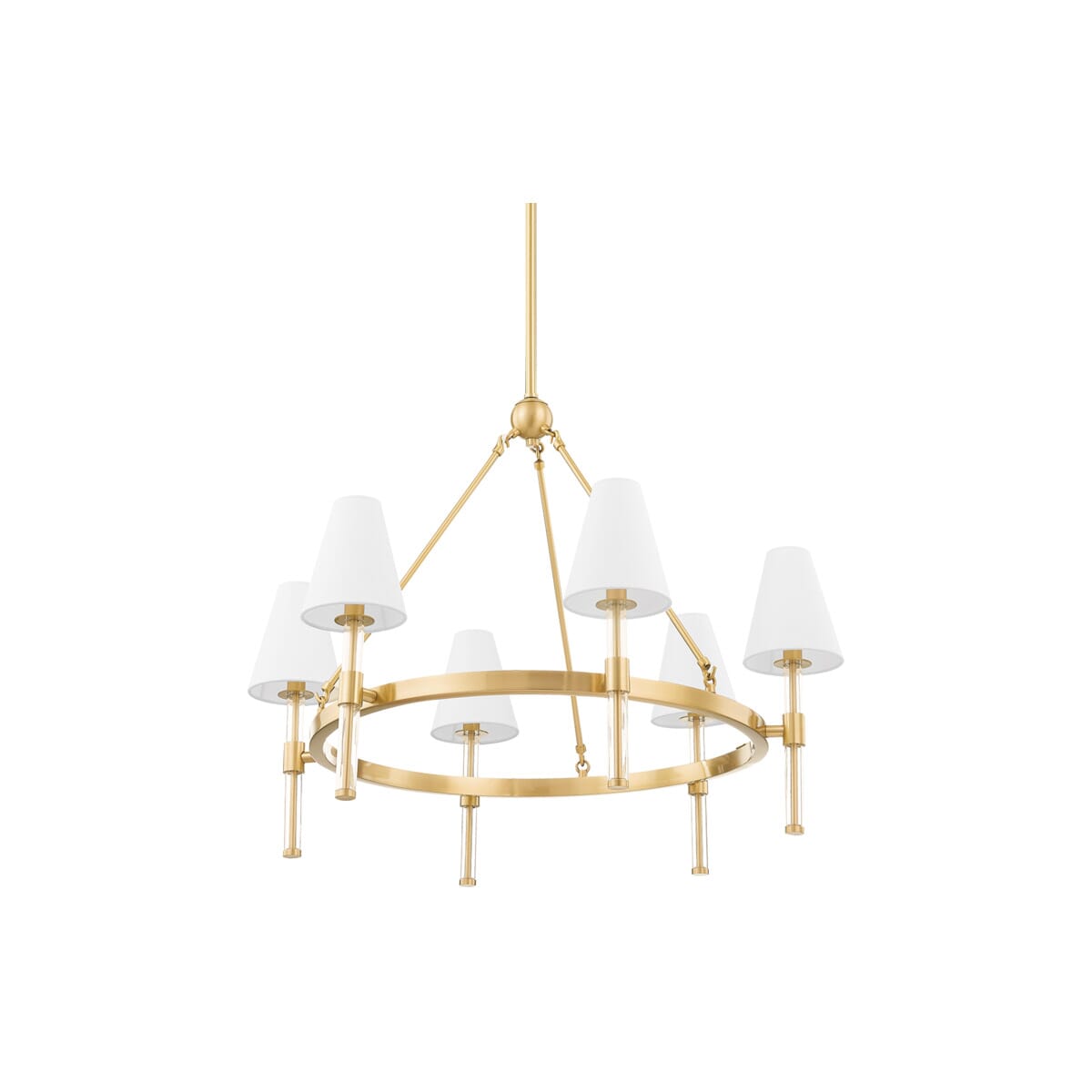 Mitzi Janelle 6-Light Chandelier in Aged Brass