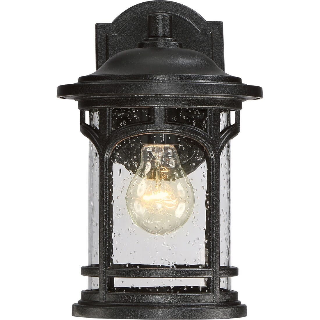 Marblehead 1-Light Outdoor Wall Lantern in Mystic Black