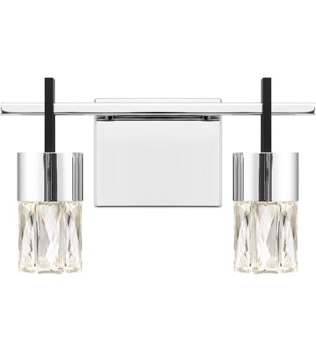 Adena LED Bathroom Vanity Light in Polished Chrome