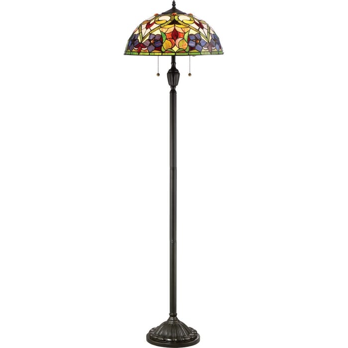Quoizel Violets 2 Light 62 Floor Lamp In Vintage Bronze Quoizel Violets 2 Light 62 Floor Lamp