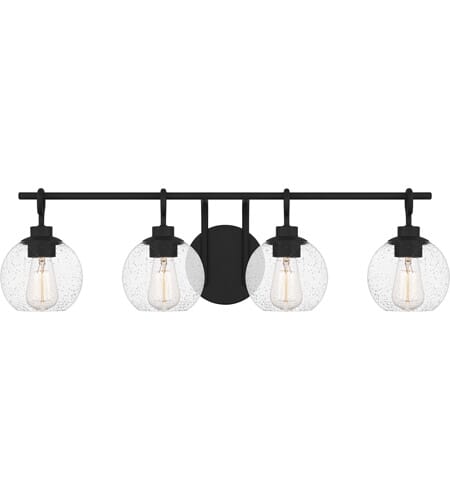 Winston 4-Light Bathroom Vanity Light in Matte Black